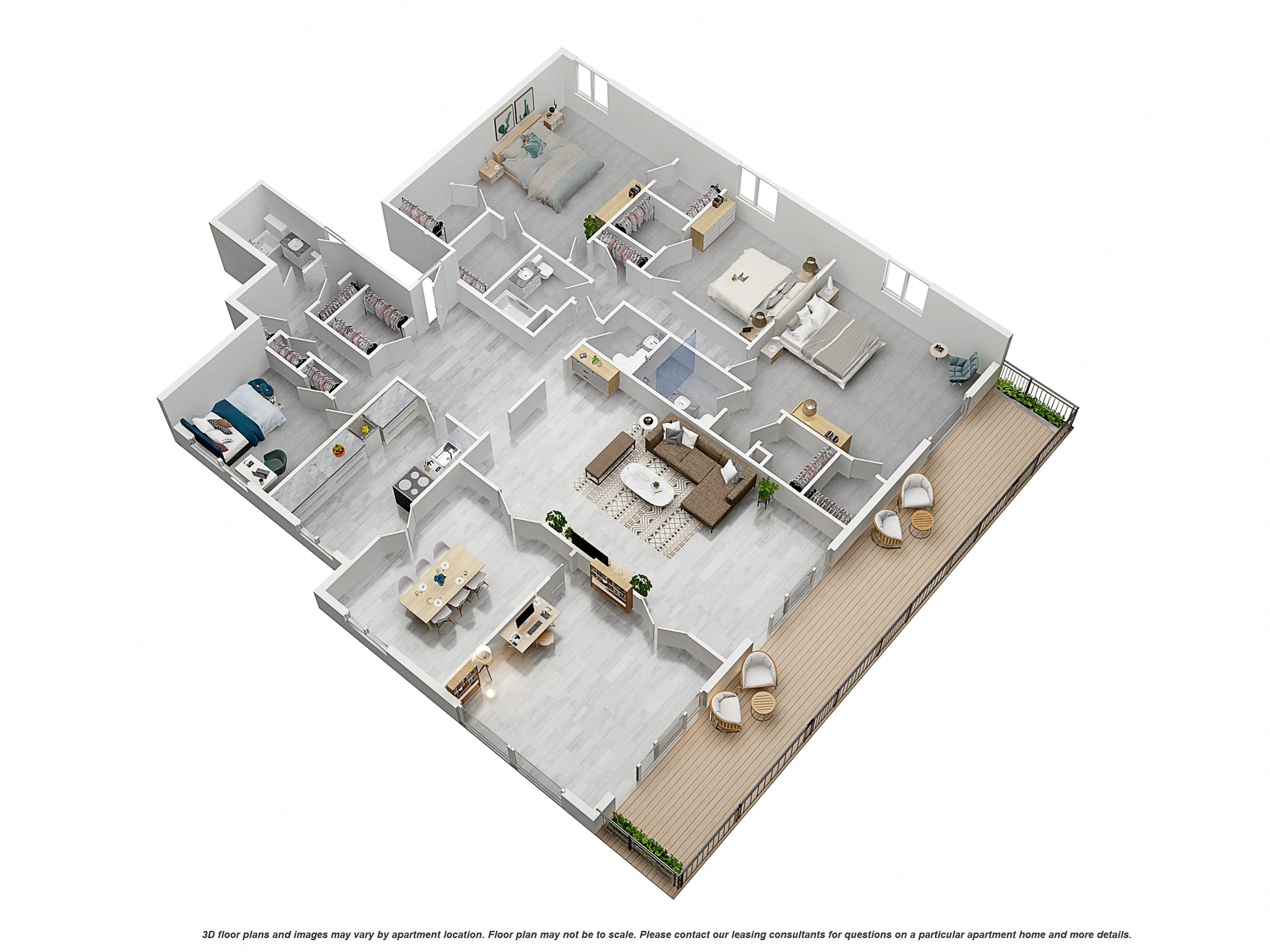 4 Bedroom/ 3.5 Bathroom - Penthouse